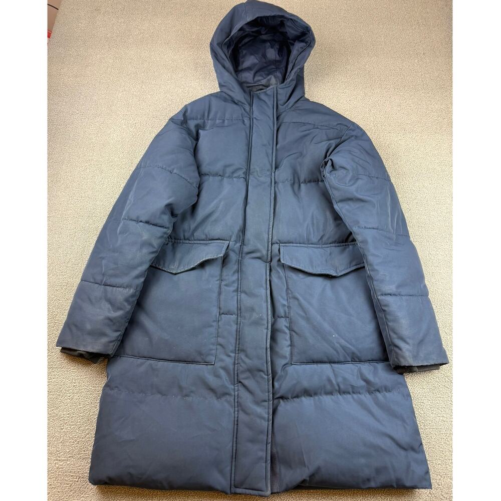 Everlane Women's XS Navy Blue ReNew Long Puffer‎ Jacket
